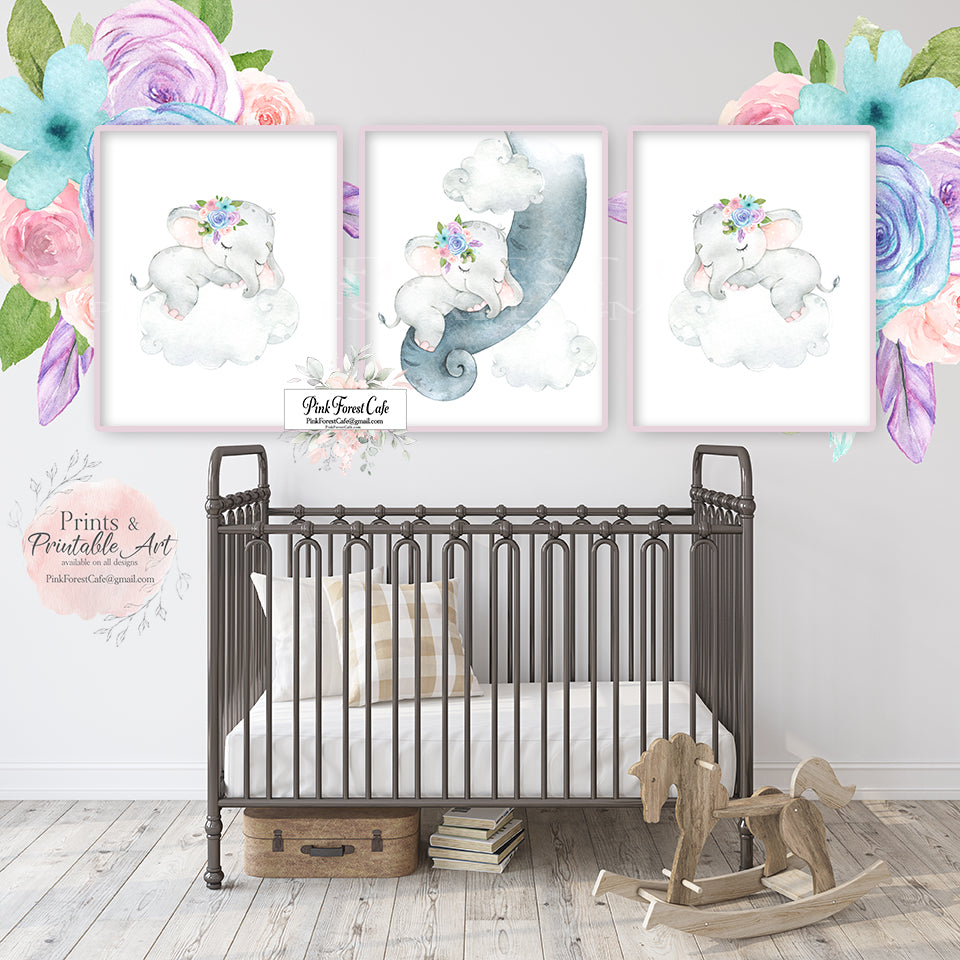 Elephant Themed Nursery Pink And Gray Elephant Nursery Decor Crib