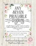 Choose Any SEVEN Printable Wall Art Print Designs - Mix Or Match - From Pink Forest Cafe