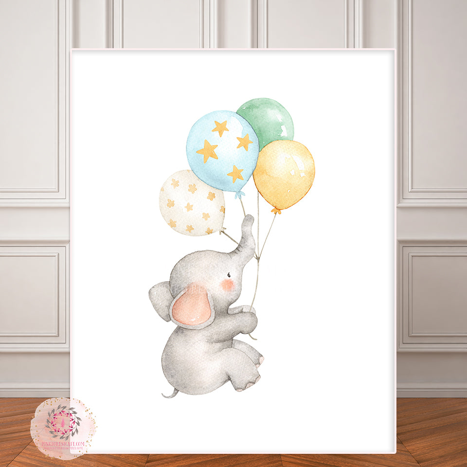 Animal Elephant Decor For Baby Boy Room Boho Elephant Nursery Wall
