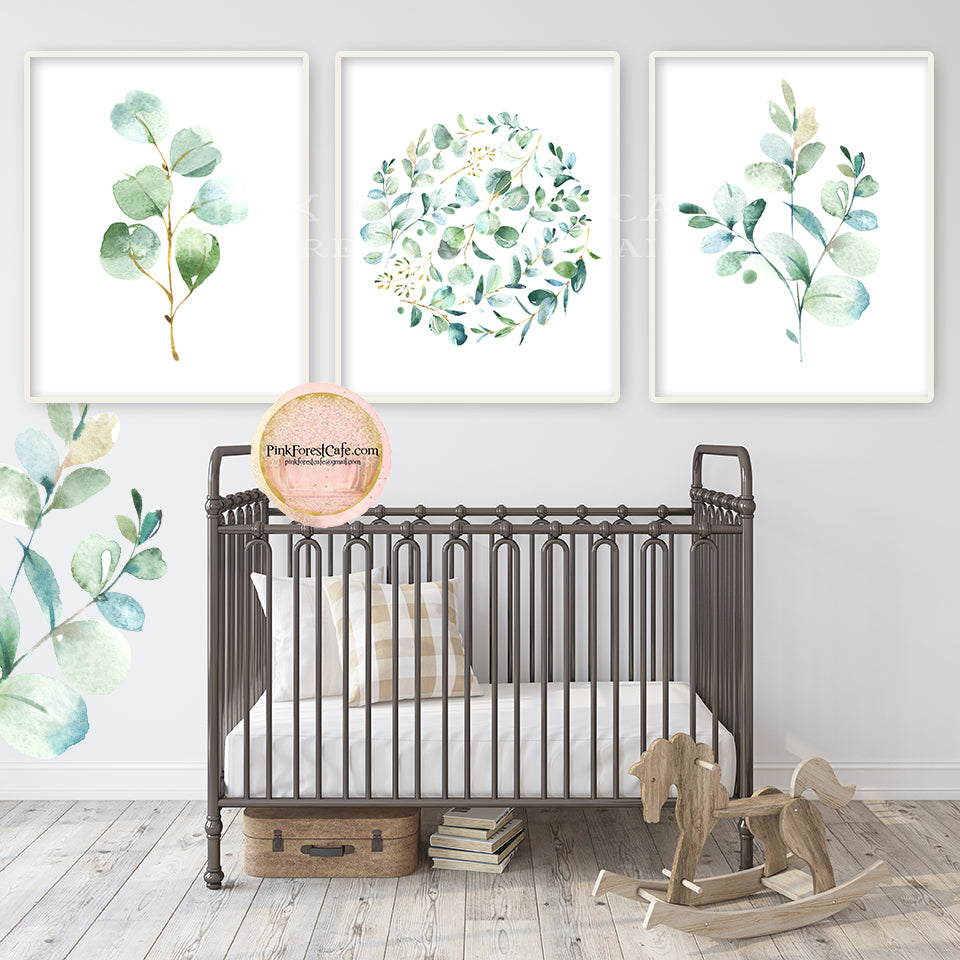 Brooke & Vine Kids Bathroom Wall Decor Art Prints (UNFRAMED 8 X 10 Set Of 4) - Woodland Animals Farmhouse Rustic Toddler, Baby Girl, Baby Boy...