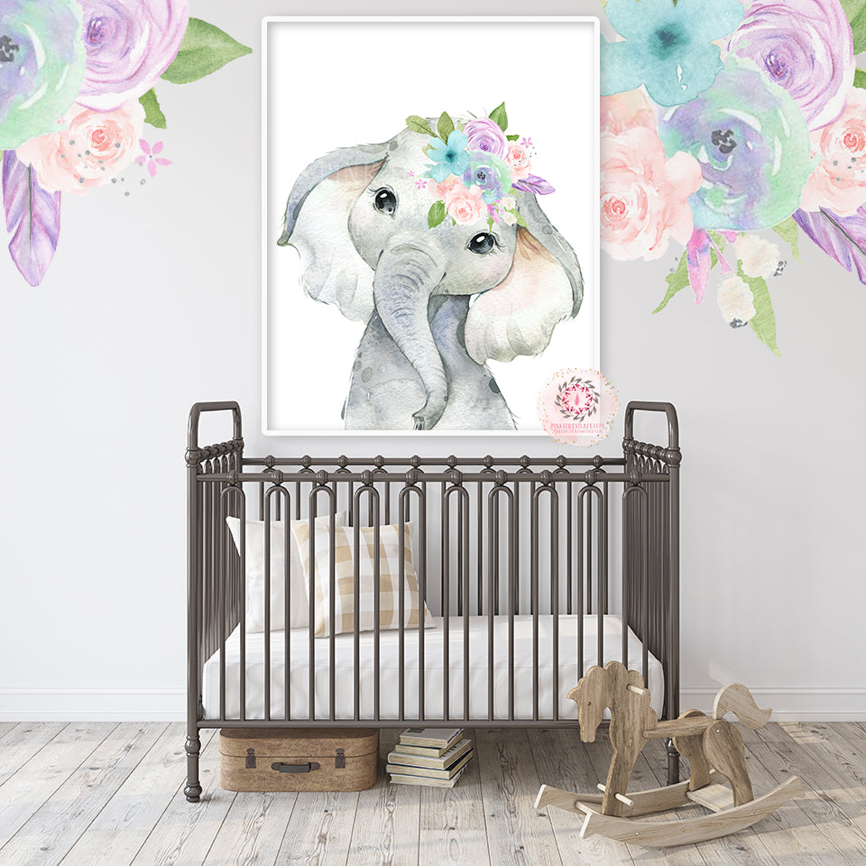 decals elephant girl nursery