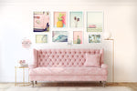 8 Pink Van Beach Palm Tree Pineapple Wall Art Print Bedroom Beachy Vintage Retro Vibe Printable Gallery Decor