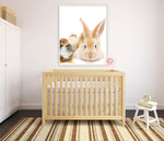 Bunny Rabbit Baby Chicks Woodland Wall Art Print Nursery Baby Boy Girl Room Printable Unisex Gender Neutral Decor