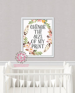 Change The Size Of My Print Any Printable Wall Art Nursery Home Decor Print From Pink Forest Cafe (Single Listing)