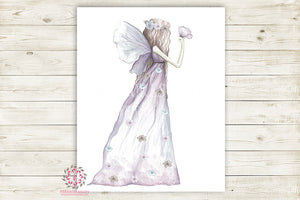 Fairy Nursery Wall Art Print Ethereal Butterfly Wings Printable Watercolor Mystery Fantasy Magical Decor