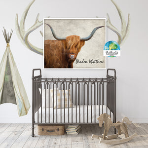 Crib Sheet - Baby Highland Cow