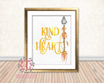 Kind Heart Gold Foil Boho Tribal Arrow Nursery Baby Girl Room Printable Print Wall Decor