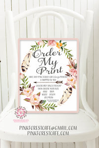 Order My Print - Pink Forest Cafe - Single Design Print - Printed and Shipped