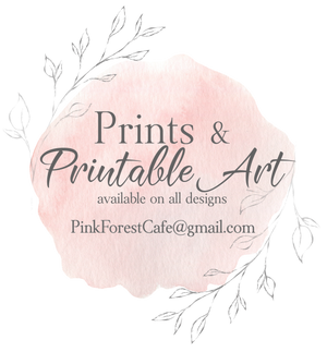 Choose Any SIX Printable Wall Art Print Designs - Mix Or Match - From Pink Forest Cafe