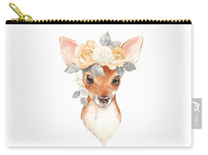 Blush Floral Deer - Carry-All Pouch