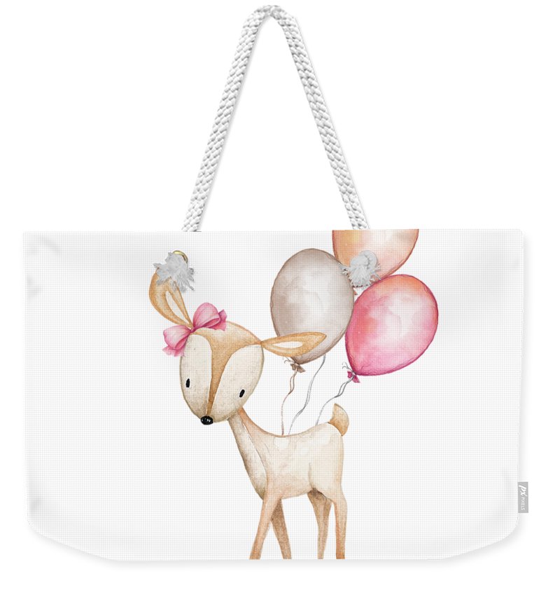 Boho Deer With Balloons - Weekender Tote Bag