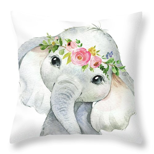 Boho Elephant - Throw Pillow