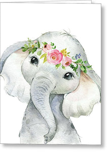 Boho Elephant - Greeting Card