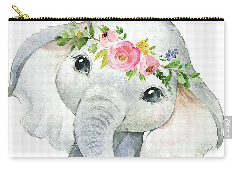 Boho Elephant - Carry-All Pouch