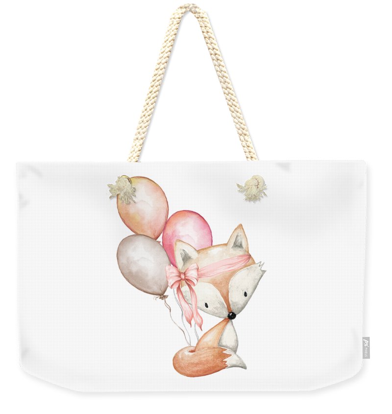Boho Fox With Balloons - Weekender Tote Bag