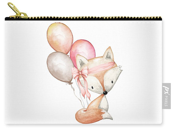 Boho Fox With Balloons - Carry-All Pouch