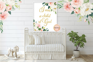 Bible Verse I Am A Child Of God Wall Art Print Christian Scripture Boh ...