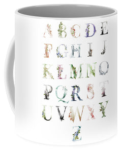 Ethereal Woodland Boho Abc Alphabet Sampler Coffee Cup  Mug