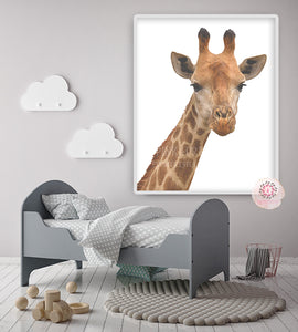 Giraffe Wall Art Print Safari Baby Nursery Zoo Animal Printable Decor