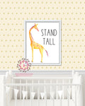 Giraffe Stand Tall Baby Nursery Kids Print Printable Wall Poster Art Home Decor