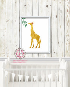 Giraffe Nursery Kids Room Print Printable Wall Poster Art Home Decor