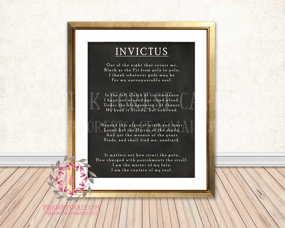 Invictus Poem Printable
