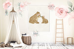 Boho Kissing Bear Wall Art Print Watercolor Baby Nursery Woodland Exclusive Printable Decor