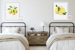 2 Lemon Citrus Botanical Wall Art Print Set Nursery Watercolor Living Room Office Gender Neutral Printable Decor