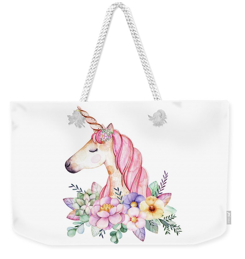 Magical Watercolor Unicorn - Weekender Tote Bag