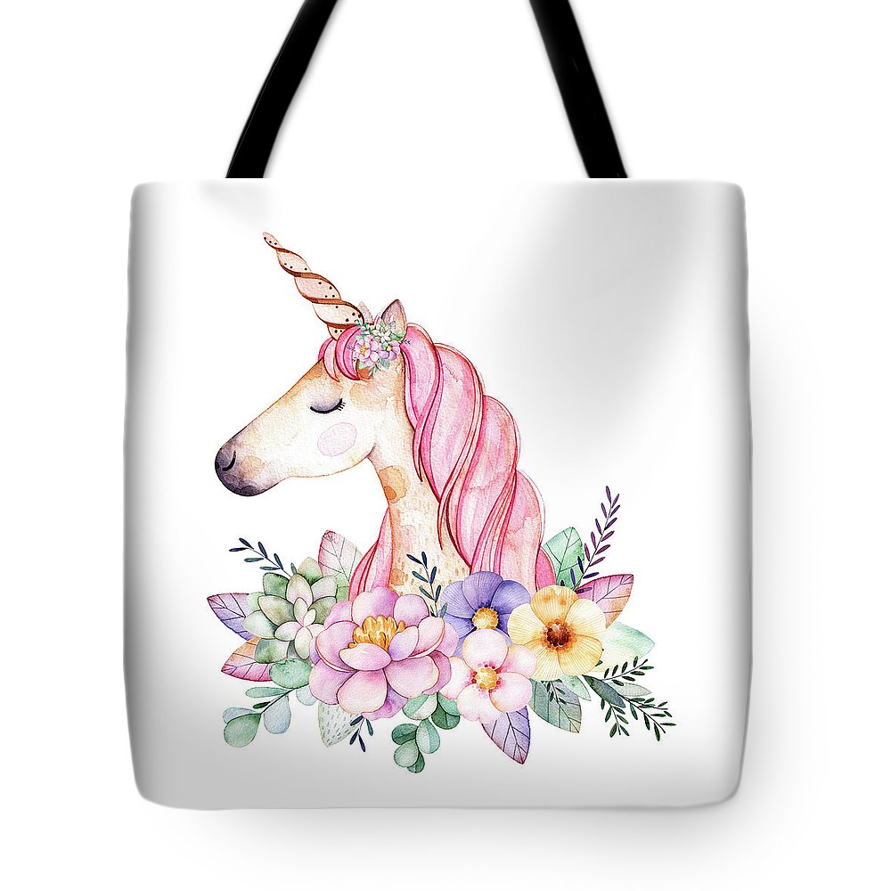 Magical Watercolor Unicorn - Tote Bag