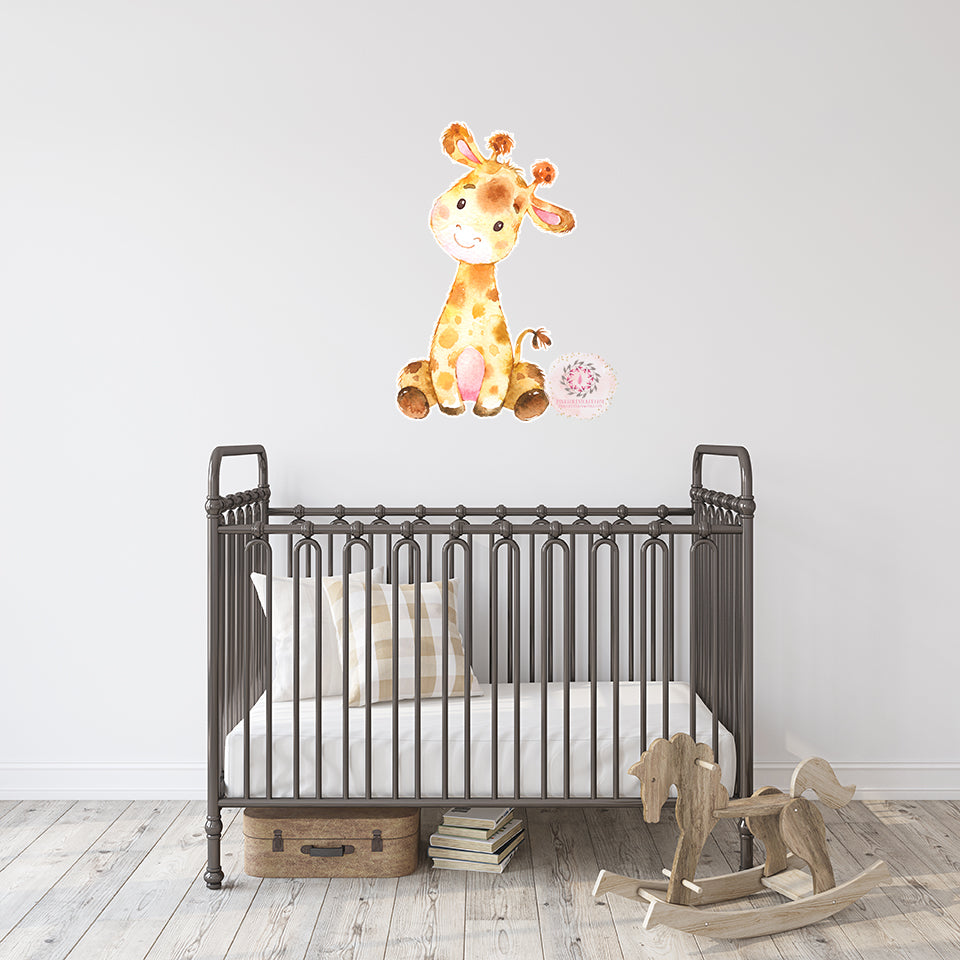 Giraffe Wall Decal Sticker Zoo Safari Animal Baby Nursery Art Decor