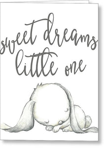 Sweet Dreams Bunny - Greeting Card