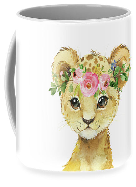 Watercolor Lion Leopard Zoo Animal Safari Art Print - Mug