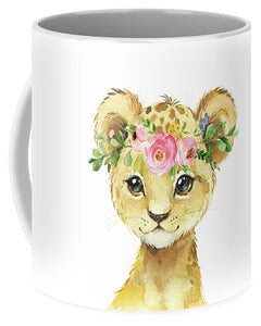 Watercolor Lion Leopard Zoo Animal Safari Art Print - Mug
