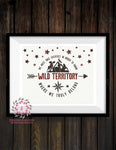 Wild Territory Arrow Moose Plaid Adventure Rustic Woodland Nursery Baby Boy Room Prints Printable Print Wall Art Decor