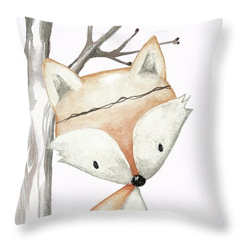 Woodland Fox Boho Baby Nursery Decor - Throw Pillow